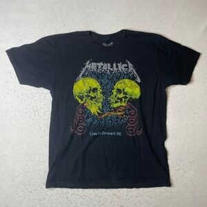 Metallica Live in Concert 92 Black Graphic T Shirt Bravado Mens Size Large
